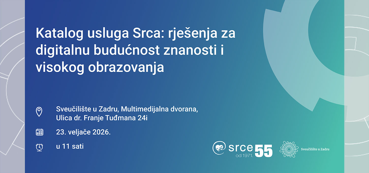 Predstavljanje kataloga usluga Srca na Sveučilištu u Zadru