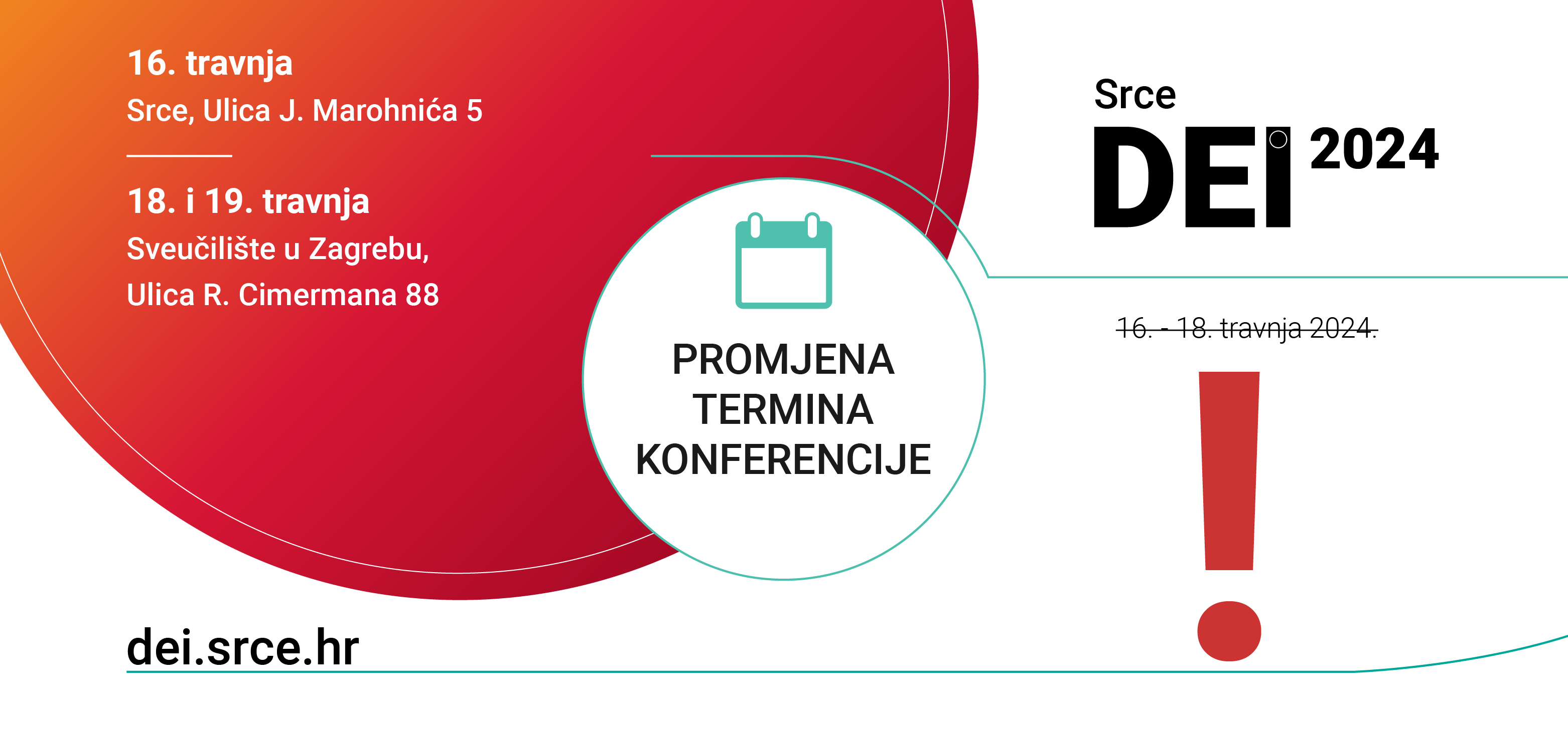 Promjena datuma održavanja konferencije Dani e-infrastrukture Srce DEI 2024