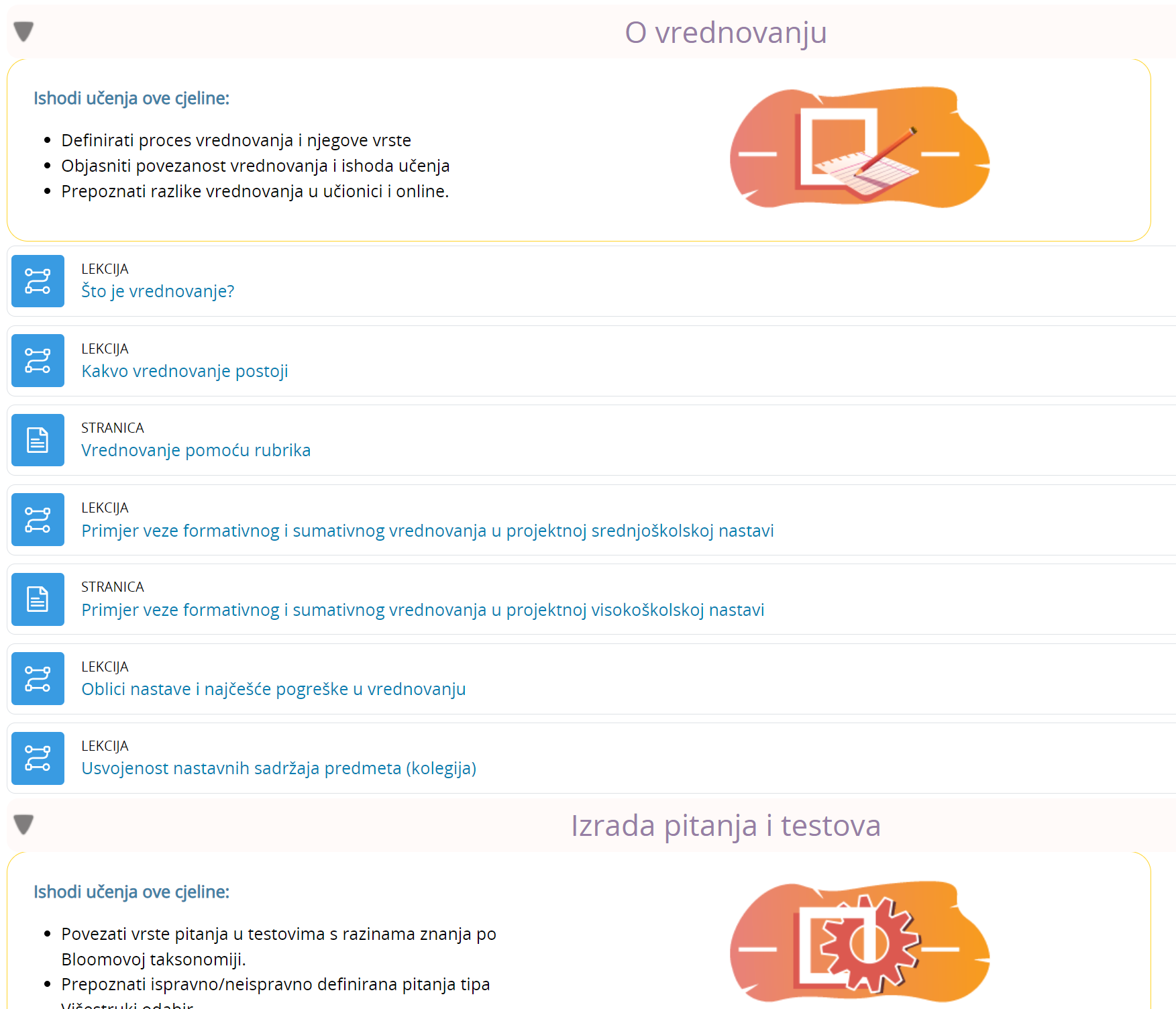  tečaj „Vrednovanje studentskih postignuća u online okruženju“