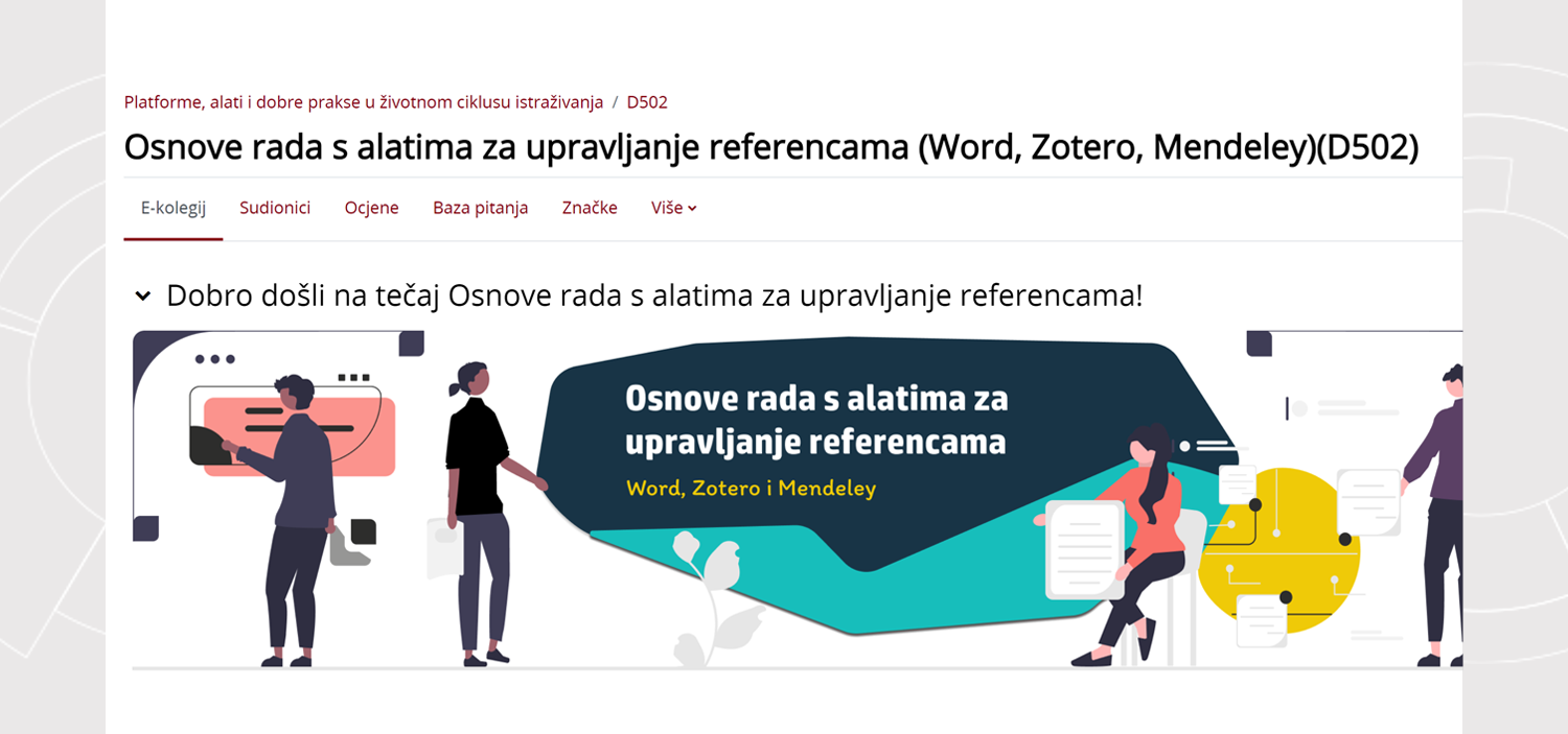 Osnove rada s alatima za upravljanje referencama