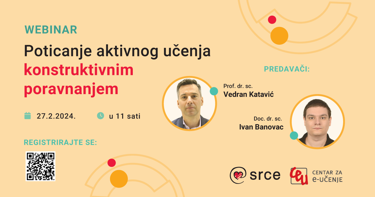 Webinar Srca: Poticanje aktivnog učenja konstruktivnim poravnanjem