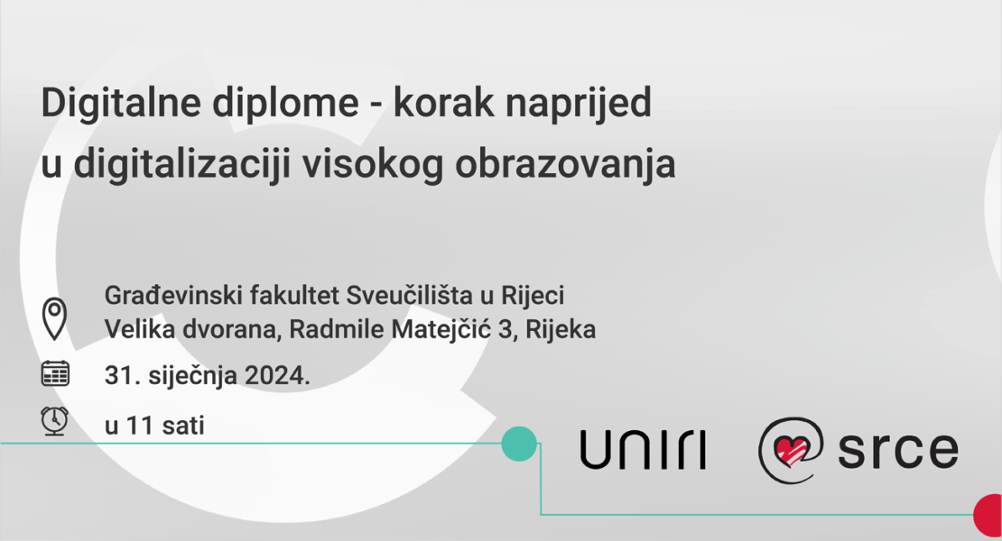 Digitalne diplome - korak naprijed u digitalizaciji visokog obrazovanja na Sveučilištu u Rijeci