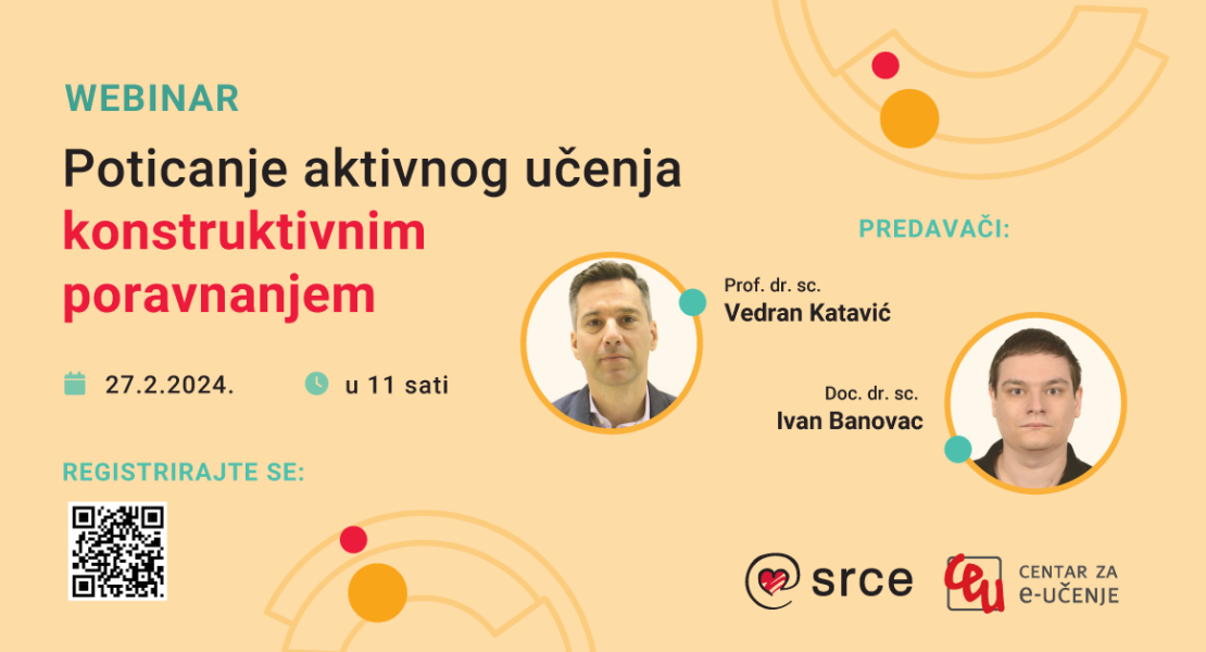 Webinar Srca: Poticanje aktivnog učenja konstruktivnim poravnanjem